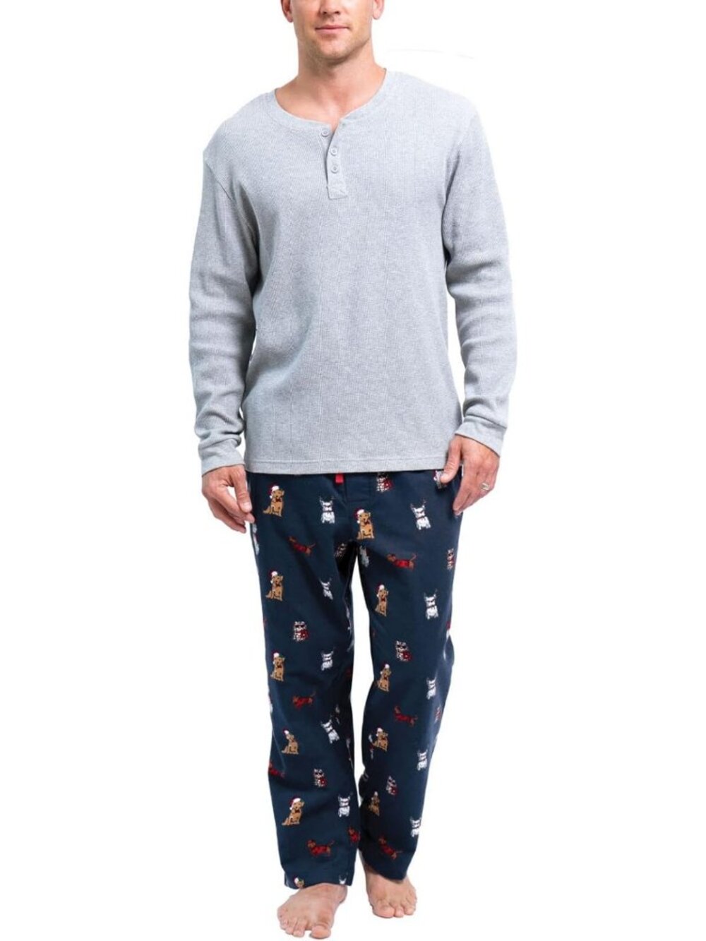 Cozy Winter Flannel Men's Pajama Set - Soft Knit Sleepwear for Ultimate Comfort